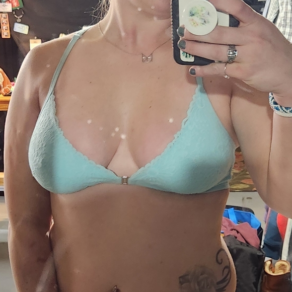 PINK Triangle Bralette With Front Closure Size L - Picture 6 of 7